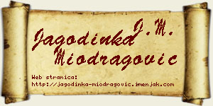 Jagodinka Miodragović vizit kartica